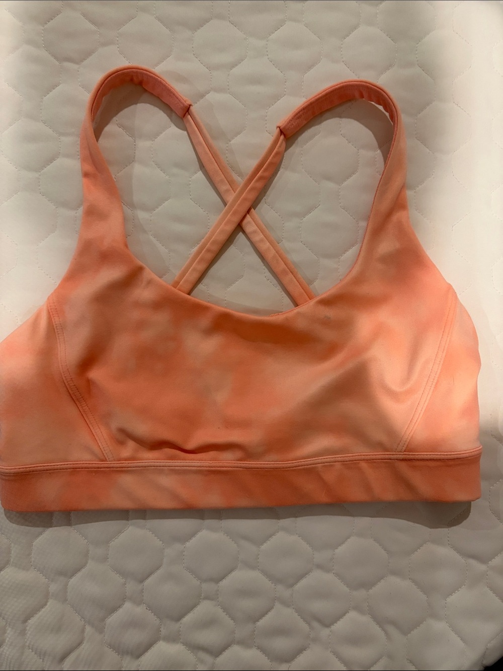 Crossback Sports Bra in Peach